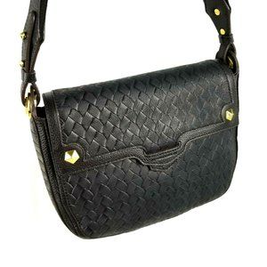 orYANY Embossed Textured Leather Saddlebag -GABY